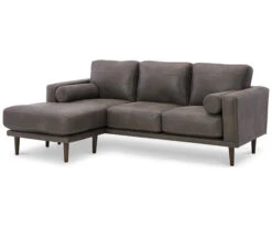 Signature Design By Ashley Arroyo Faux Leather Sofa Chaise -Furniture Haven Shop 810594573 1