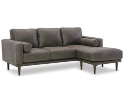 Signature Design By Ashley Arroyo Faux Leather Sofa Chaise -Furniture Haven Shop 810594573 6