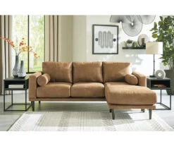 Signature Design By Ashley Arroyo Faux Leather Sofa Chaise -Furniture Haven Shop 810594574 6 1