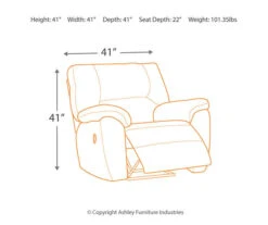 Tambo Pewter Faux Leather Rocker Recliner -Furniture Haven Shop 810594596 11
