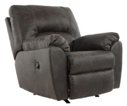 Tambo Pewter Faux Leather Rocker Recliner -Furniture Haven Shop 810594596