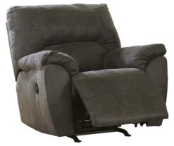Tambo Pewter Faux Leather Rocker Recliner -Furniture Haven Shop 810594596 7