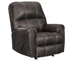 Kincord Midnight Faux Leather Rocker Recliner
