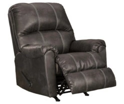 Kincord Midnight Faux Leather Rocker Recliner -Furniture Haven Shop 810594617 4