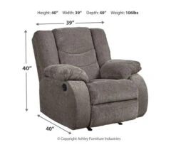 Tulen Gray Rocker Recliner -Furniture Haven Shop 810594621 4