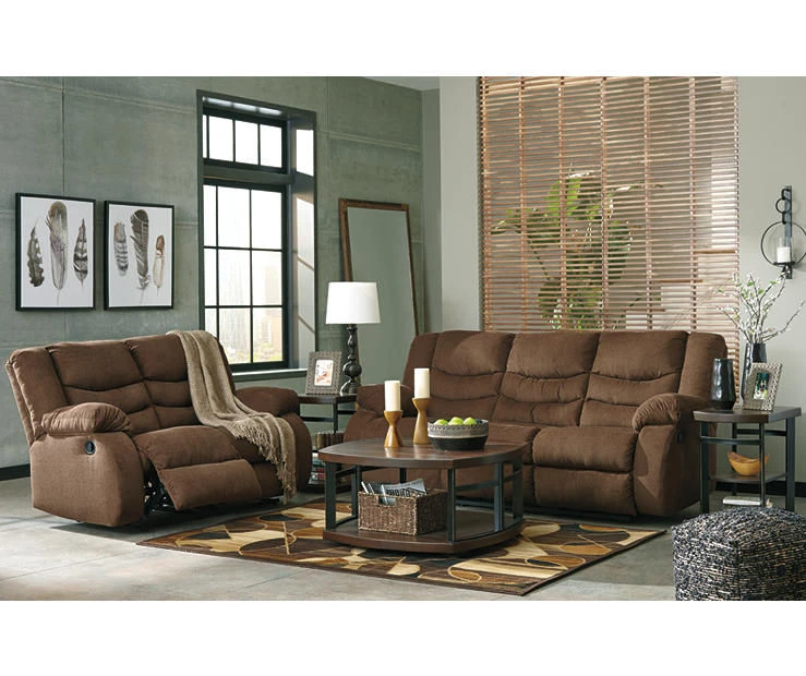 Tulen Chocolate Reclining Loveseat 5 Tulen Chocolate Reclining Loveseat - Image 5