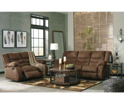 Tulen Chocolate Reclining Sofa -Furniture Haven Shop 810594622 810594623 3