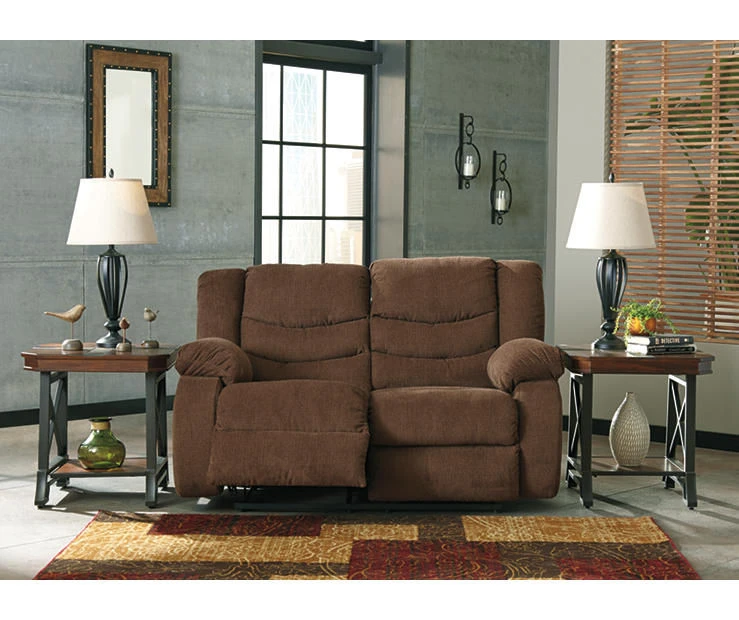 Tulen Chocolate Reclining Loveseat 3 Tulen Chocolate Reclining Loveseat - Image 3
