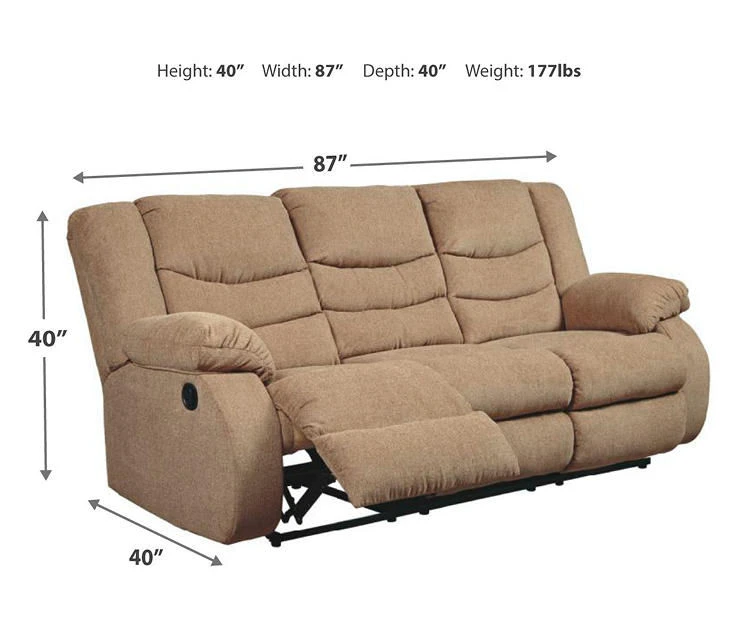 Tulen Mocha Reclining Sofa 6 Tulen Mocha Reclining Sofa - Image 6
