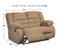 Tulen Mocha Reclining Loveseat -Furniture Haven Shop 810594629 4 1