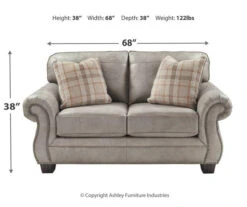Olsberg Steel Faux Suede Loveseat 9 Olsberg Steel Faux Suede Loveseat -Furniture Haven Shop 810594669 3