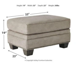 Olsberg Steel Faux Suede Ottoman 7 Olsberg Steel Faux Suede Ottoman -Furniture Haven Shop 810594672 3 1