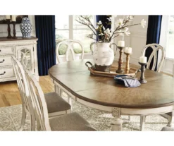 Raelyn Oval Extension Leaf Dining Table -Furniture Haven Shop 810599594 7