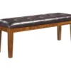 Ralene Faux Leather Dining Bench