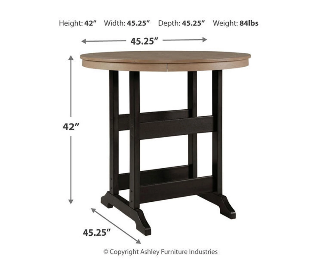 Fairen Trail Wood Look Bar-Height Dining Table 6 Fairen Trail Wood Look Bar-Height Dining Table - Image 6