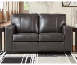 Morelos Gray Leather Loveseat -Furniture Haven Shop 810610794 A0 4