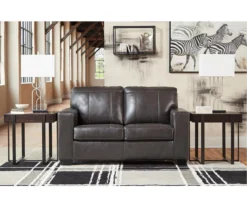 Morelos Gray Leather Loveseat -Furniture Haven Shop 810610794 A0 5