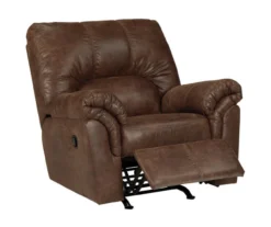 Bladen Coffee Faux Leather Rocker Recliner -Furniture Haven Shop 810612226 1
