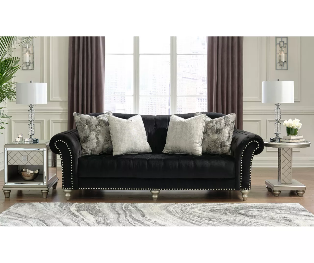 Harriotte Black Sofa 5 Harriotte Black Sofa - Image 5
