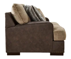 Alesbury Brown Faux Leather Loveseat -Furniture Haven Shop 810612253 4