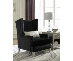 Harriotte Black Accent Chair -Furniture Haven Shop 810612309 1
