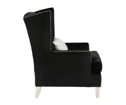 Harriotte Black Accent Chair -Furniture Haven Shop 810612309 4