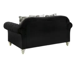Harriotte Black Loveseat -Furniture Haven Shop 810612312 3