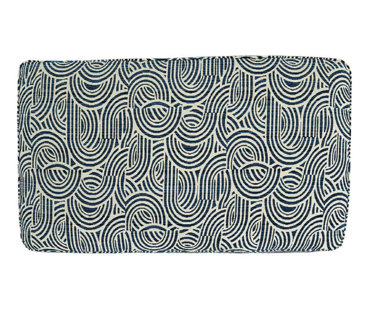 Trendle Blue & Tan Oversize Accent Ottoman 5 Trendle Blue & Tan Oversize Accent Ottoman - Image 5