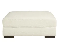 Zada White Oversize Accent Ottoman -Furniture Haven Shop 810612391 2