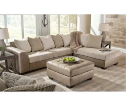 Keskin Brown Faux Leather Oversize Accent Ottoman 7 Keskin Brown Faux Leather Oversize Accent Ottoman -Furniture Haven Shop 810612412 5