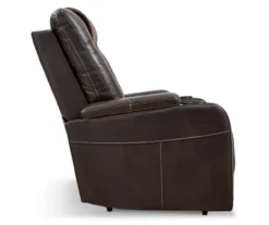 Composer Brown Faux Leather Power Recliner -Furniture Haven Shop 810612553 12