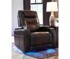 Composer Brown Faux Leather Power Recliner -Furniture Haven Shop 810612553 2