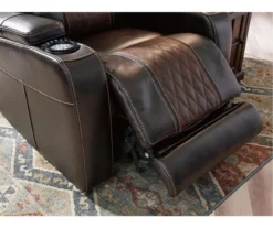 Composer Brown Faux Leather Power Recliner -Furniture Haven Shop 810612553 4