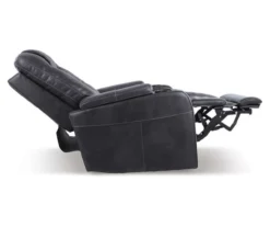 Composer Black Faux Leather Power Recliner 11 Composer Black Faux Leather Power Recliner -Furniture Haven Shop 810612554 11