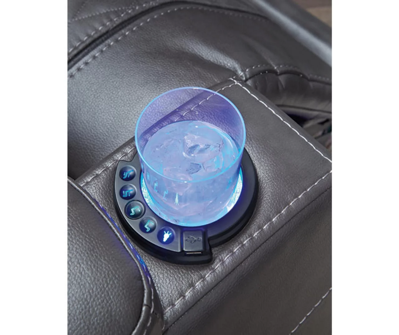 Composer Black Faux Leather Power Recliner 5 Composer Black Faux Leather Power Recliner - Image 5