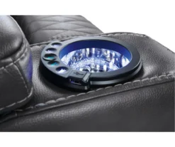 Composer Black Faux Leather Power Recliner 14 Composer Black Faux Leather Power Recliner -Furniture Haven Shop 810612554 3