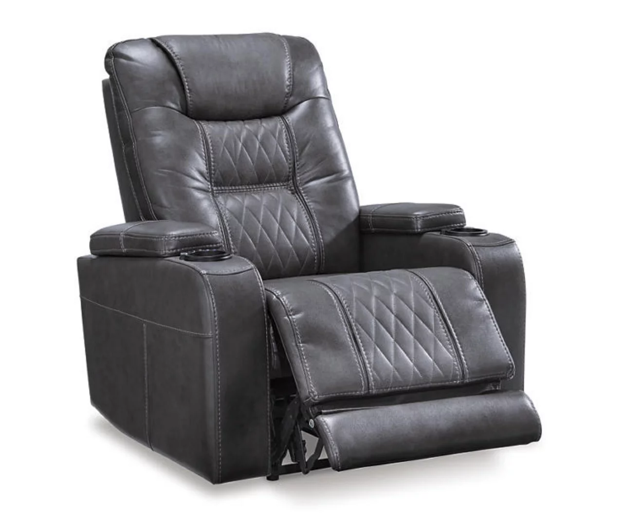 Composer Black Faux Leather Power Recliner 2 Composer Black Faux Leather Power Recliner - Image 2