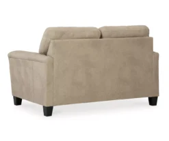 Tishen Pebble Sand Faux Leather Loveseat -Furniture Haven Shop 810669862 A2