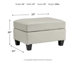 Signature Design By Ashley Genoa Leather Ottoman 18 Signature Design By Ashley Genoa Leather Ottoman -Furniture Haven Shop 810697951 A8