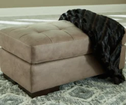 Signature Design By Ashley Maderla Faux Leather Ottoman -Furniture Haven Shop 810697972 A0 2